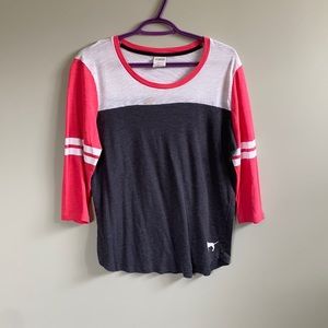 Pink 3 quarter sleeve shirt